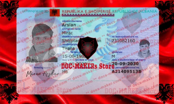 Albania ID Card – PSD Template